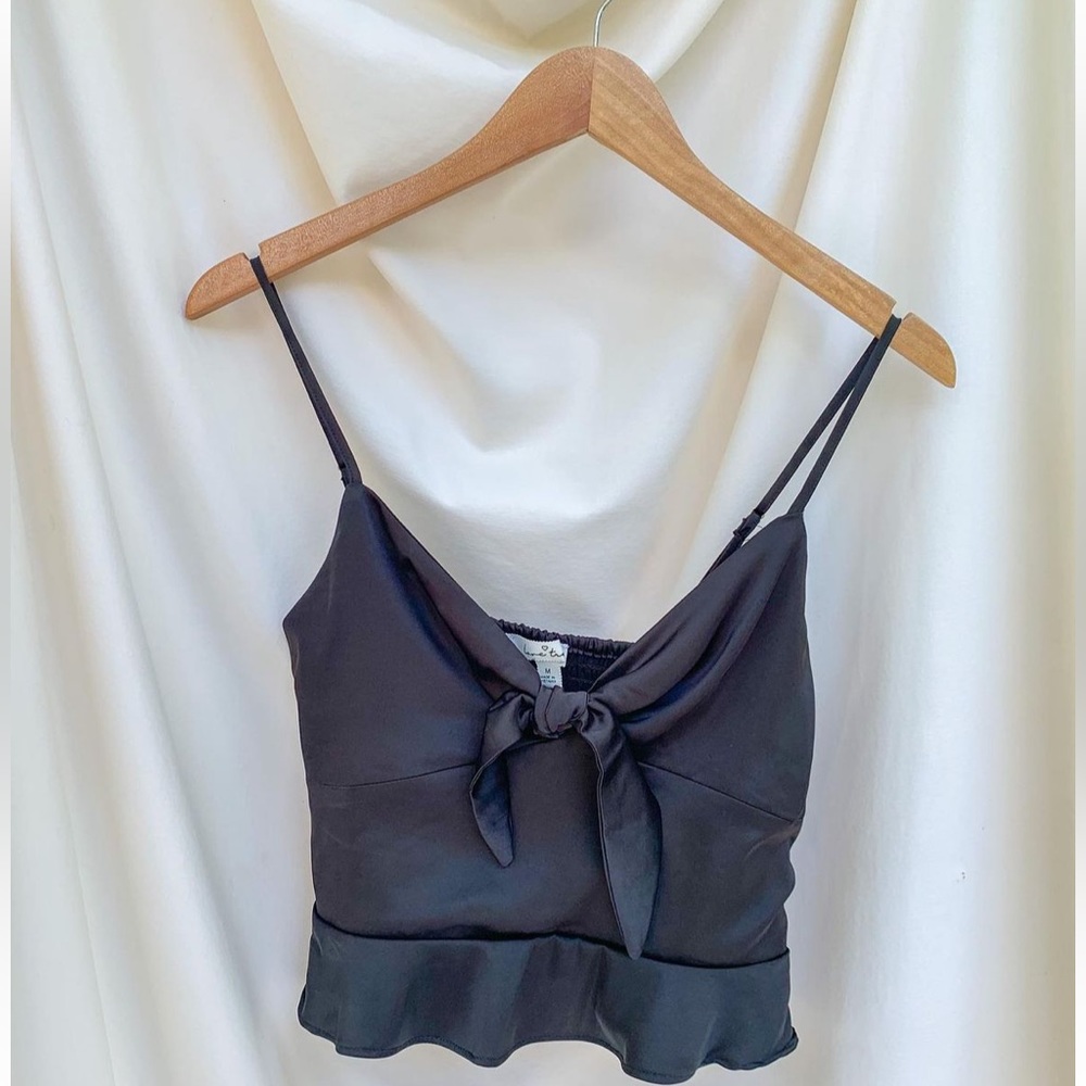 Cami front tie crop top